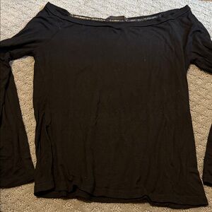 SHEIN Black Long Sleeve Top